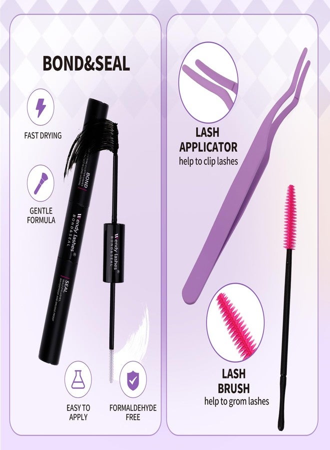 WENDY LASHES Lash Clusters Kit for Using at Home: Ultra-light, DIY, Natural, Fluffy, Wispy, Waterproof, Anime, Manga, Cat Eye, C Curl, 12-16mm, C3+C9, Wendy, FT318 - Image 4